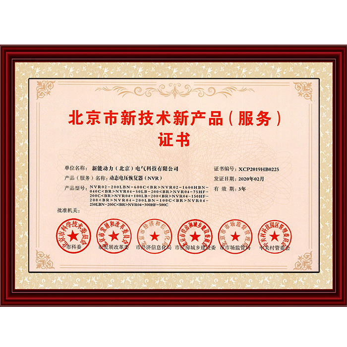 北京市新技術新產品NVR